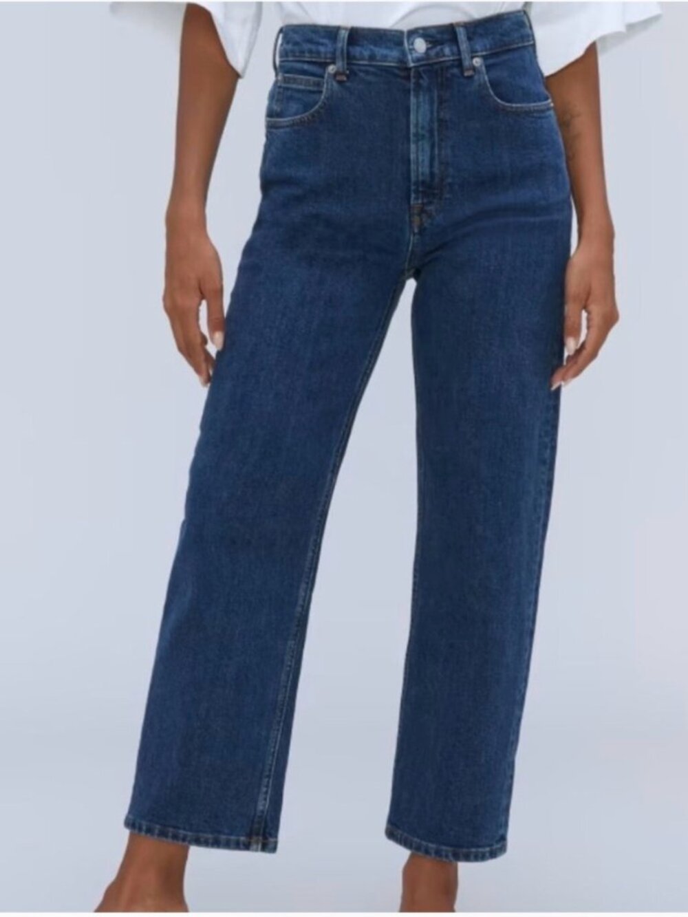 Everlane The Way-High Jean Straight Leg Dark Blue Denim Women's Size 29